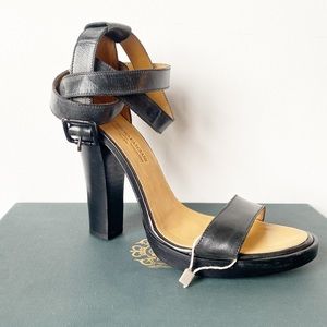 Alberto Fasciani Black Leather Wrap around Heels